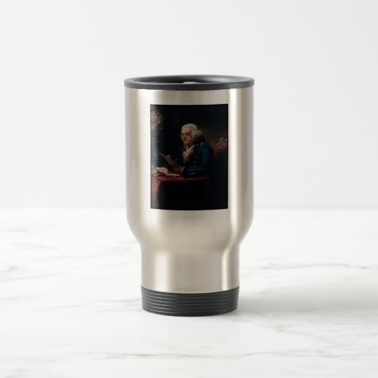 Mug De Voyage Portrait de pouce, Benjamin Franklin Père fondateu (Centre)