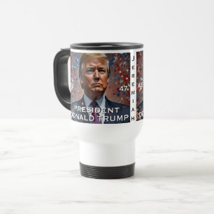 Mug De Voyage Portrait moderne du président Donald Trump