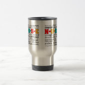 Mug De Voyage Positif d'infirmière décrivant des cadeaux de mots (Centre)