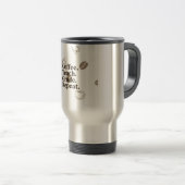 Mug De Voyage Poster de citation de l'enseignant minimal - "Café (Devant droit)