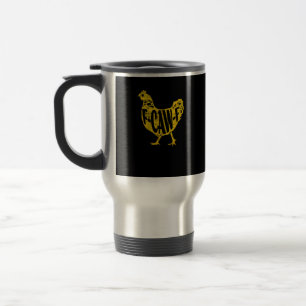 Mug De Voyage Poulailler de poulet drôle F-Caw-F poule volaille