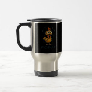 Mug De Voyage Poulet drôle F-Caw-F Graphique Minimaliste