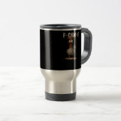 Mug De Voyage Poulet F-Caw-F Rétro Classique (Devant droit)