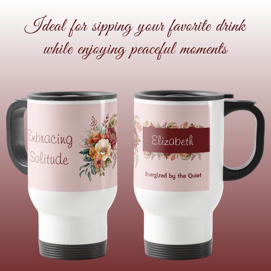 Mug De Voyage Pour introductions solitude rose floral