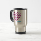 Mug De Voyage Pourpre 2 de zigzag (Devant gauche)