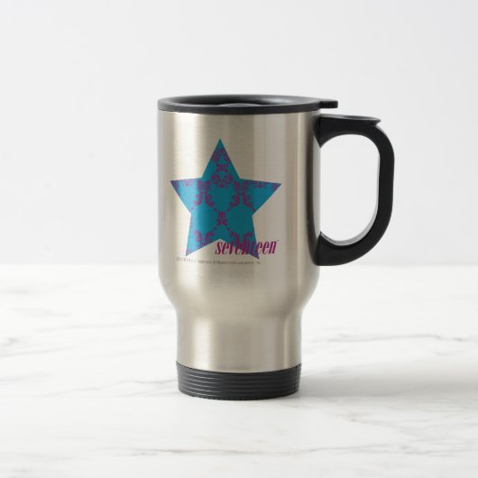 Mug De Voyage Pourpre-Aqua 2 de damassé (Droit)