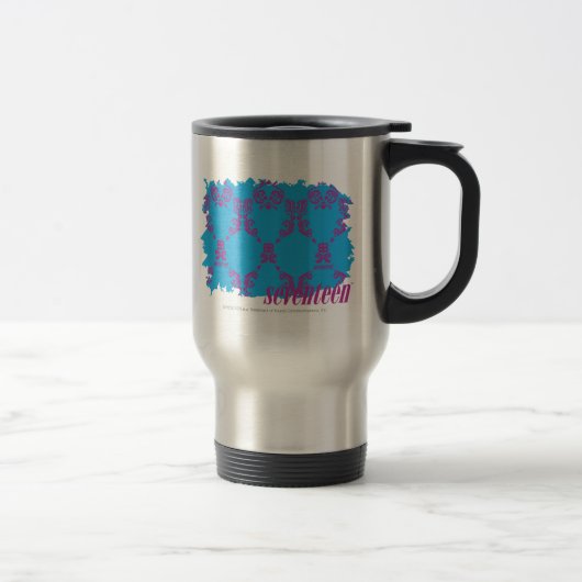 Mug De Voyage Pourpre-Aqua 4 de damassé (Droit)