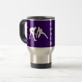 Mug De Voyage Pourpre, cadeaux de lutte blancs d'appréciation (Devant gauche)