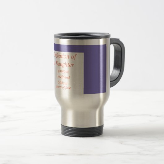 Mug De Voyage Pourpre de fille (Devant droit)