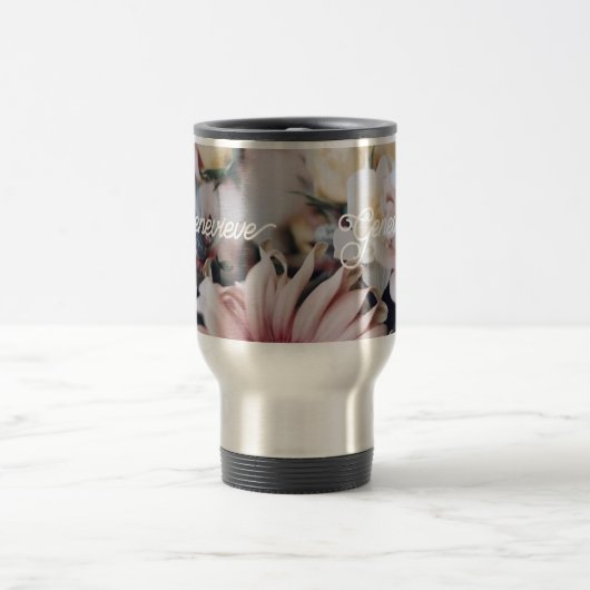 Mug De Voyage Poussette gravée en acier inoxydable, Cadeau perso (Centre)