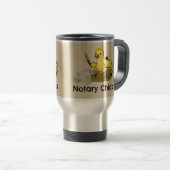 Mug De Voyage Poussette Noir avec Quill en plumes et documents (Devant droit)