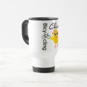 Mug De Voyage Poussin allant à vélo (Devant gauche)