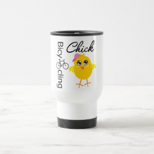 Mug De Voyage Poussin allant à vélo
