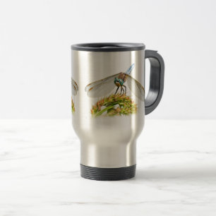 Mug De Voyage Prairie de libellule bleue Faune