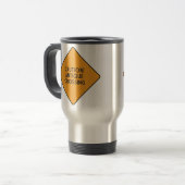 Mug De Voyage Précaution ! Croisement antique (Devant gauche)