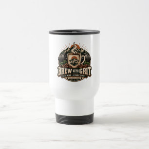 Mug De Voyage Préparer avec du cran Café vintage Fitness Force