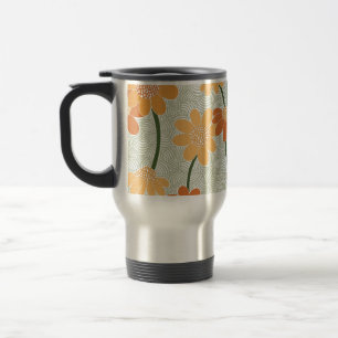 Mug De Voyage Pretty retro muted 1970 s flowers