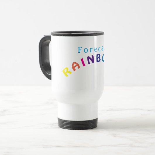Mug De Voyage Prévision de la coupe de café Rainbows (Devant gauche)