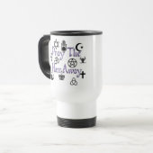 Mug De Voyage Priez le pourpre de haine loin (Devant gauche)