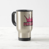 Mug De Voyage Princesse rose personnalisée (Devant gauche)
