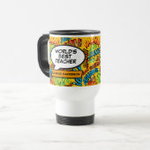 Mug De Voyage Professeur Amusant Bande Dessinée Rétro Pop Art (Devant gauche)
