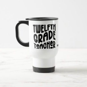 Mug De Voyage Professeur de Terminale Typographie Noire 