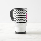 Mug De Voyage Professeur noir rose d'Apple Chevron (Devant gauche)