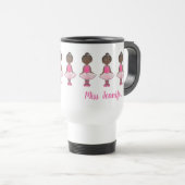 Mug De Voyage Professeur personnalisé de danse de ballet Little (Devant droit)