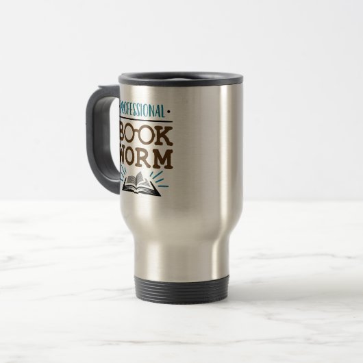Mug De Voyage Professional Bookworm Avid Book Reader (Devant gauche)