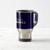 Mug De Voyage Professionnel élégant moderne minimaliste bleu fon (Devant droit)
