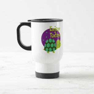 Mug De Voyage Profitez de la vie Kawaii mignon et drôle tortue v