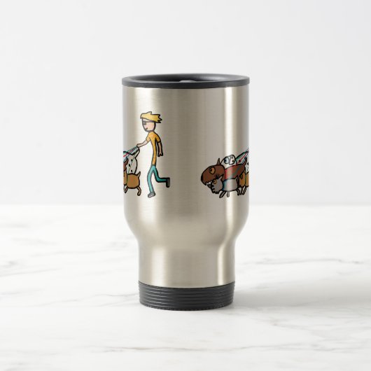Mug De Voyage Promenade de chiens (Centre)