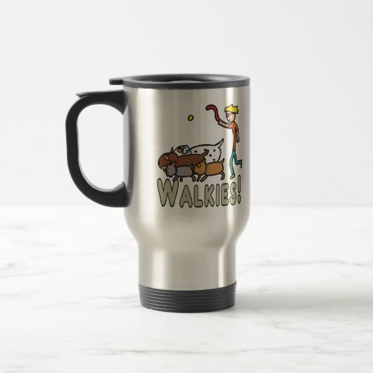 Mug De Voyage Promenades de chiens (Gauche)