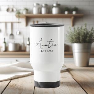 Mug De Voyage Promu à la tante EST 2025   Tante première fois