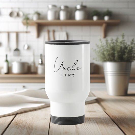 Mug De Voyage Promu à oncle EST 2025 | Cadeau Oncle pour la prem