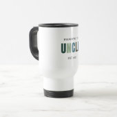 Mug De Voyage Promu à oncle EST 2025 | Cadeau personnalisé (Devant gauche)