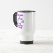 Mug De Voyage Propulsé par des plans de café et de leçons (Devant gauche)