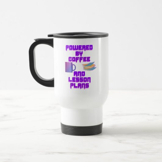 Mug De Voyage Propulsé par des plans de café et de leçons (Gauche)