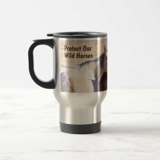 Mug De Voyage Protéger nos chevaux sauvages (Gauche)