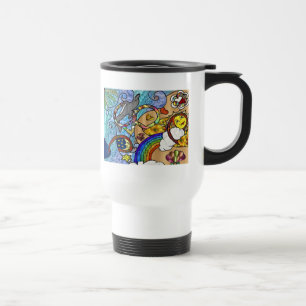 Mug De Voyage Psychédélique des années 60 rétro à la plage Vêtem