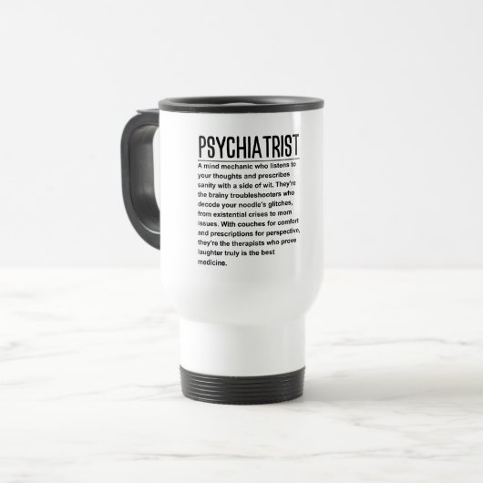 Mug De Voyage Psychiatre (Devant gauche)