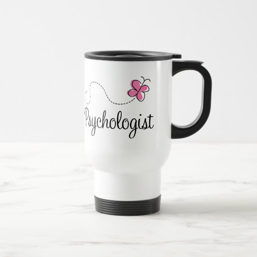Mug De Voyage Psychologue rose mignon de papillon (Droite)