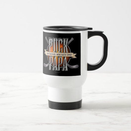 Mug De Voyage Puck Papa (Papa de hockey) (Droite)