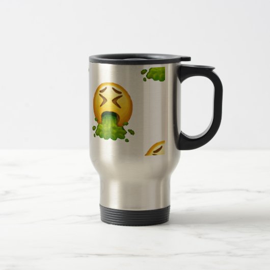 Mug De Voyage puking émoji (Droit)