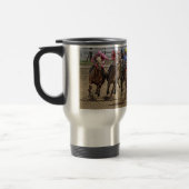 Mug De Voyage Pur sangs de cheval arrondissant le dernier tour (Gauche)