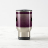 Mug De Voyage Purple Brossé Élégant Avec Monogramme Or Simple (Centre)