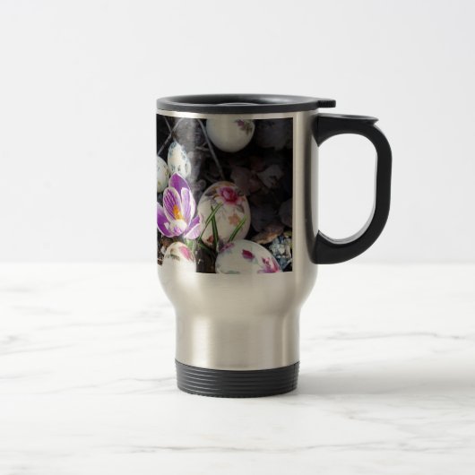 Mug De Voyage Purple Crocus et Floral Easter Eggs (Droit)