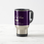 Mug De Voyage Purple de base, votre texte ici (Devant droit)