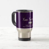 Mug De Voyage Purple de base, votre texte ici (Devant gauche)