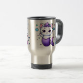Mug De Voyage Purrmaid une sirène de chat (Devant droit)